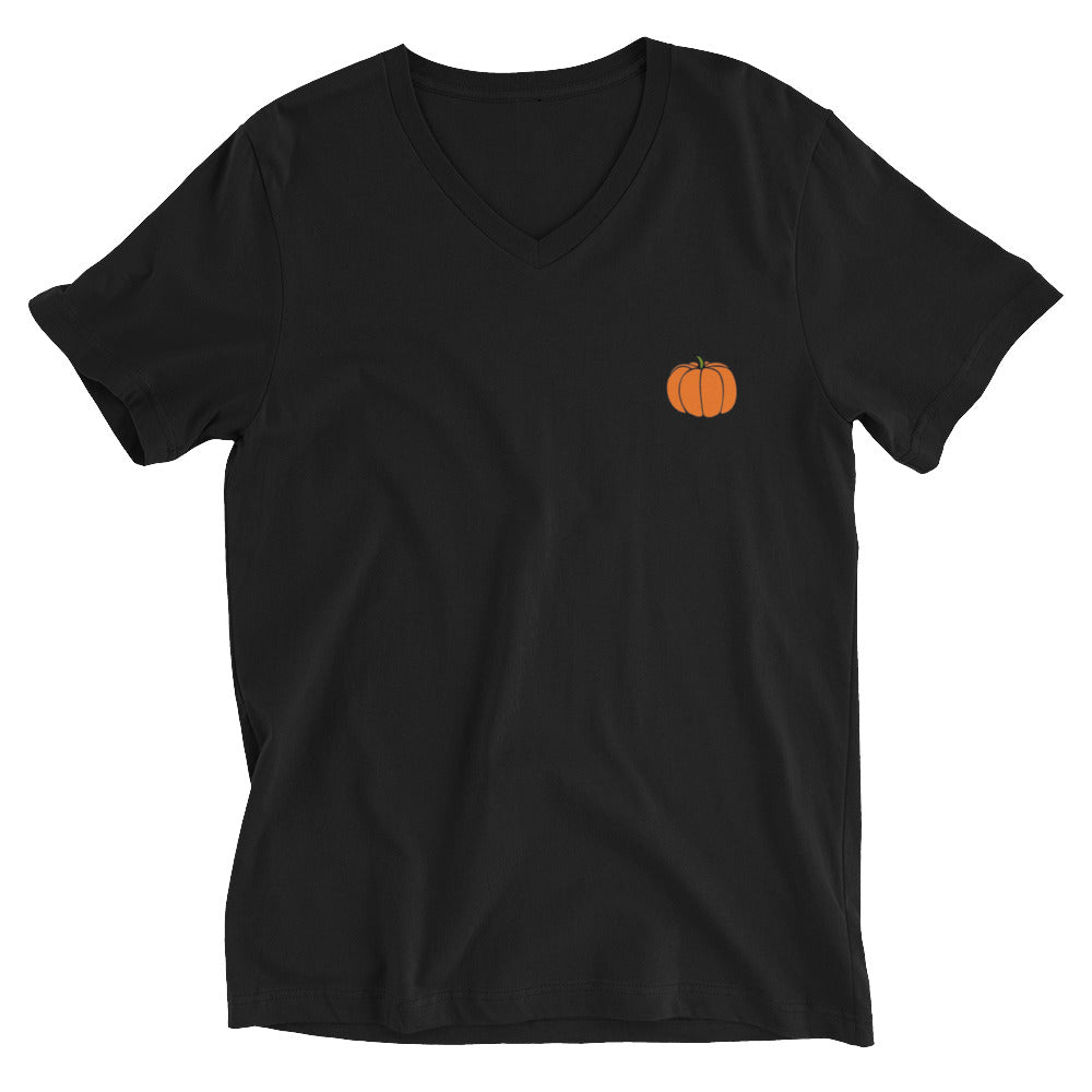 Pumpkin Short Sleeve V-Neck T-Shirt