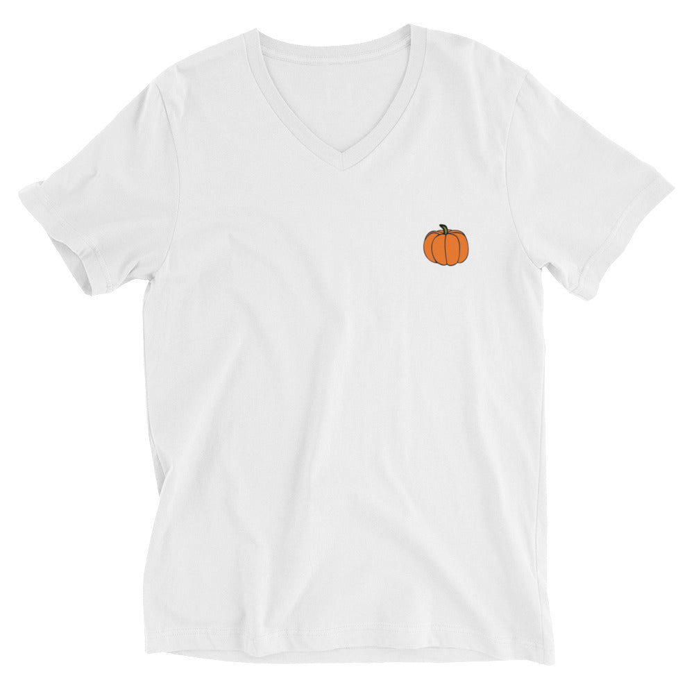 Pumpkin Short Sleeve V-Neck T-Shirt